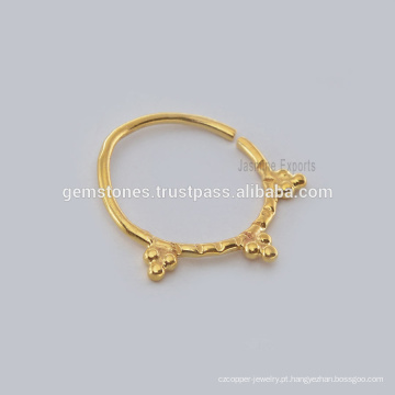 Atacado Indian Septum Nose Ring Body Jewelry, Atacado Handmade Gold Plated Piercing Nose Ring Fabricante